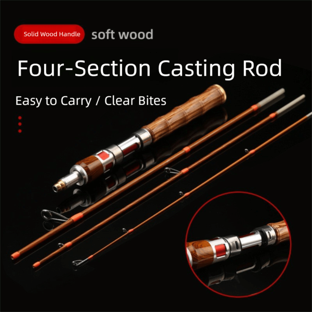 4 Sections Spinning Fishing Ro - Fishing Rod Carbon Fiber ulasan dan harga